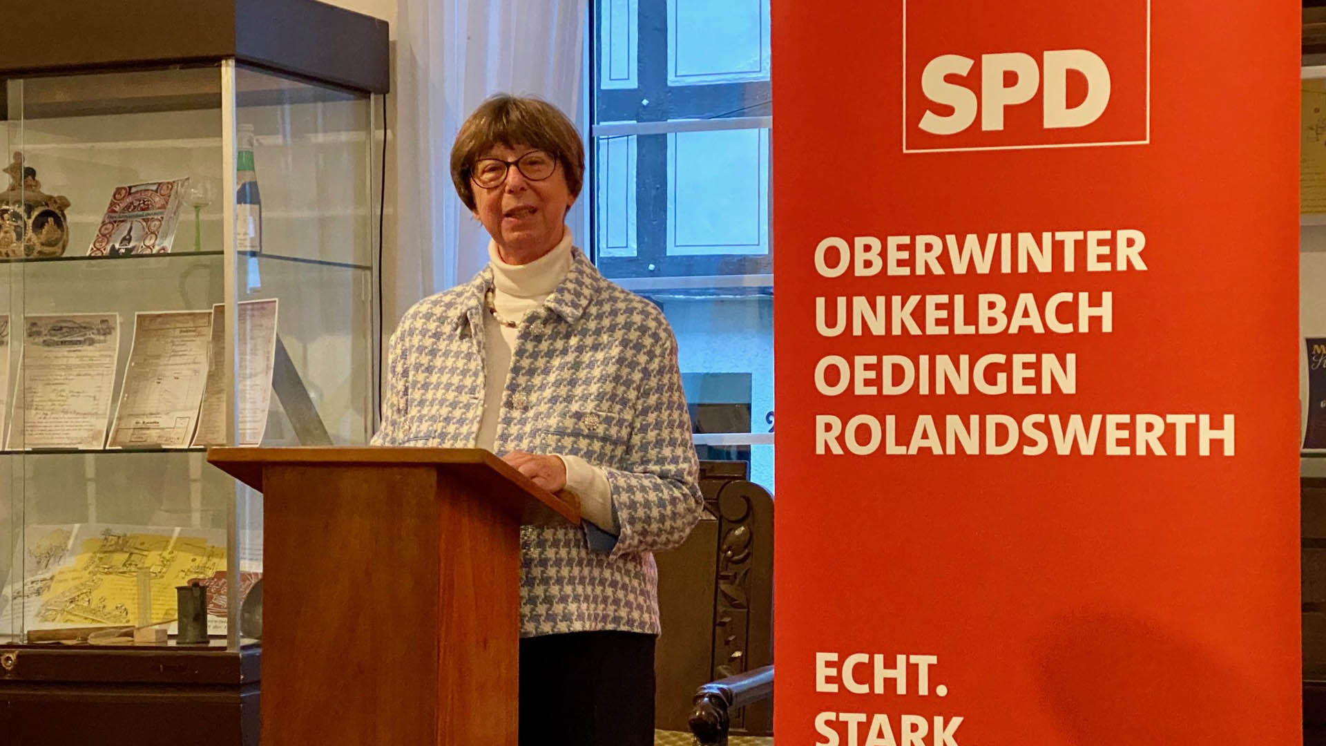 Die Oberwinterer Ortsvorsteherin beim Neujahrsempfang der SPD